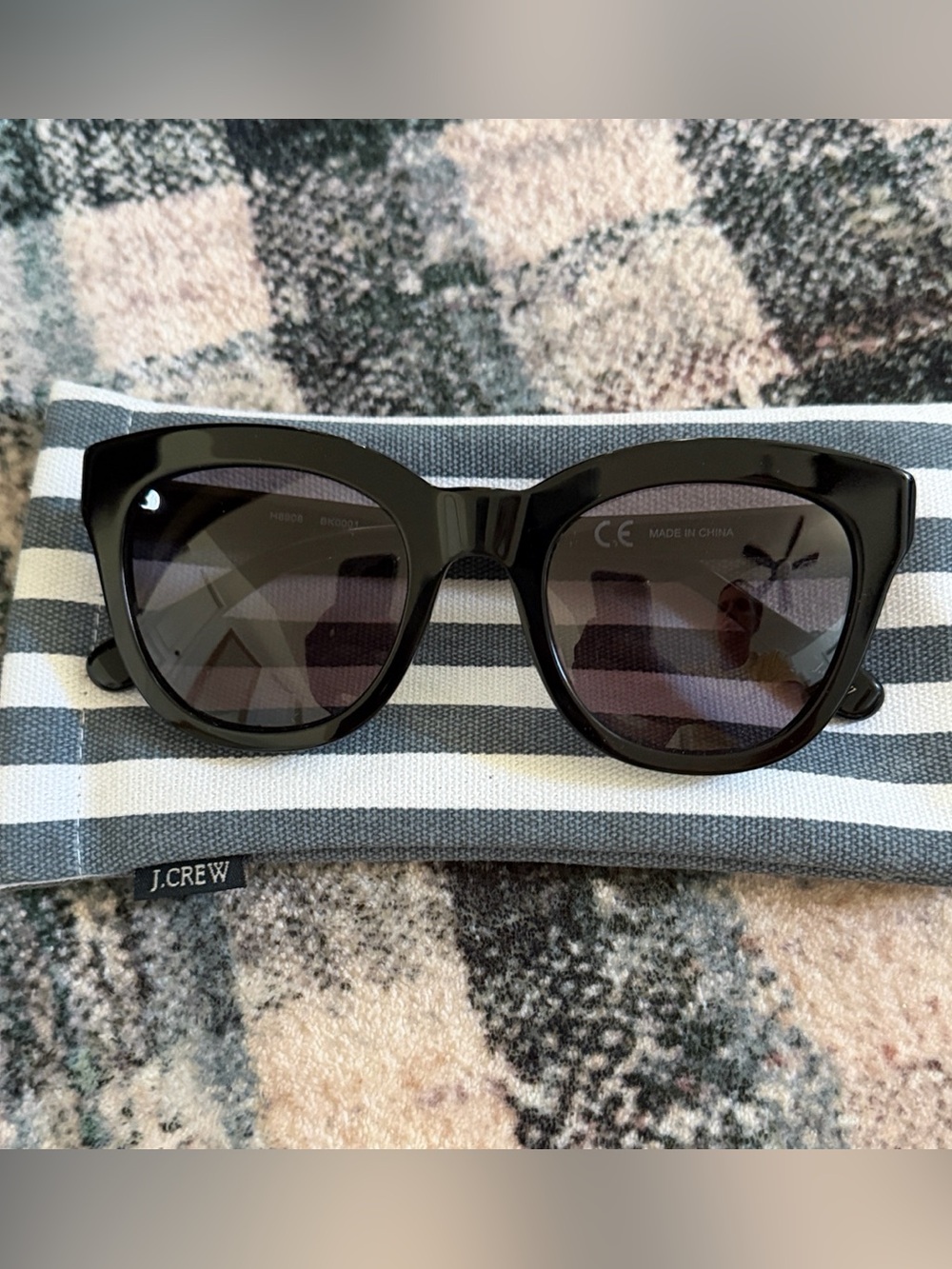 J. Crew Black Cabana Sunglasses with Dark Lenses